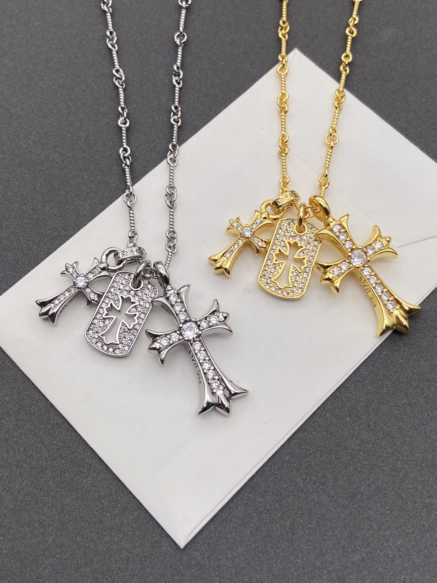 Chrome Hearts Elegant Cross Pendant Necklace Chrome Hearts Elegant Cross Pendant Necklace